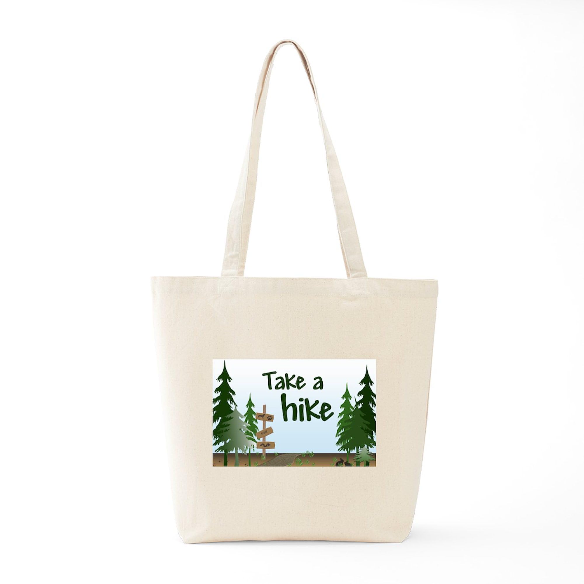 Eco-Friendly Natural Canvas Tote Bag - Reusable Shopping Bag for Hiking, Groceries & Daily Use | CafePress Take A Hike Design