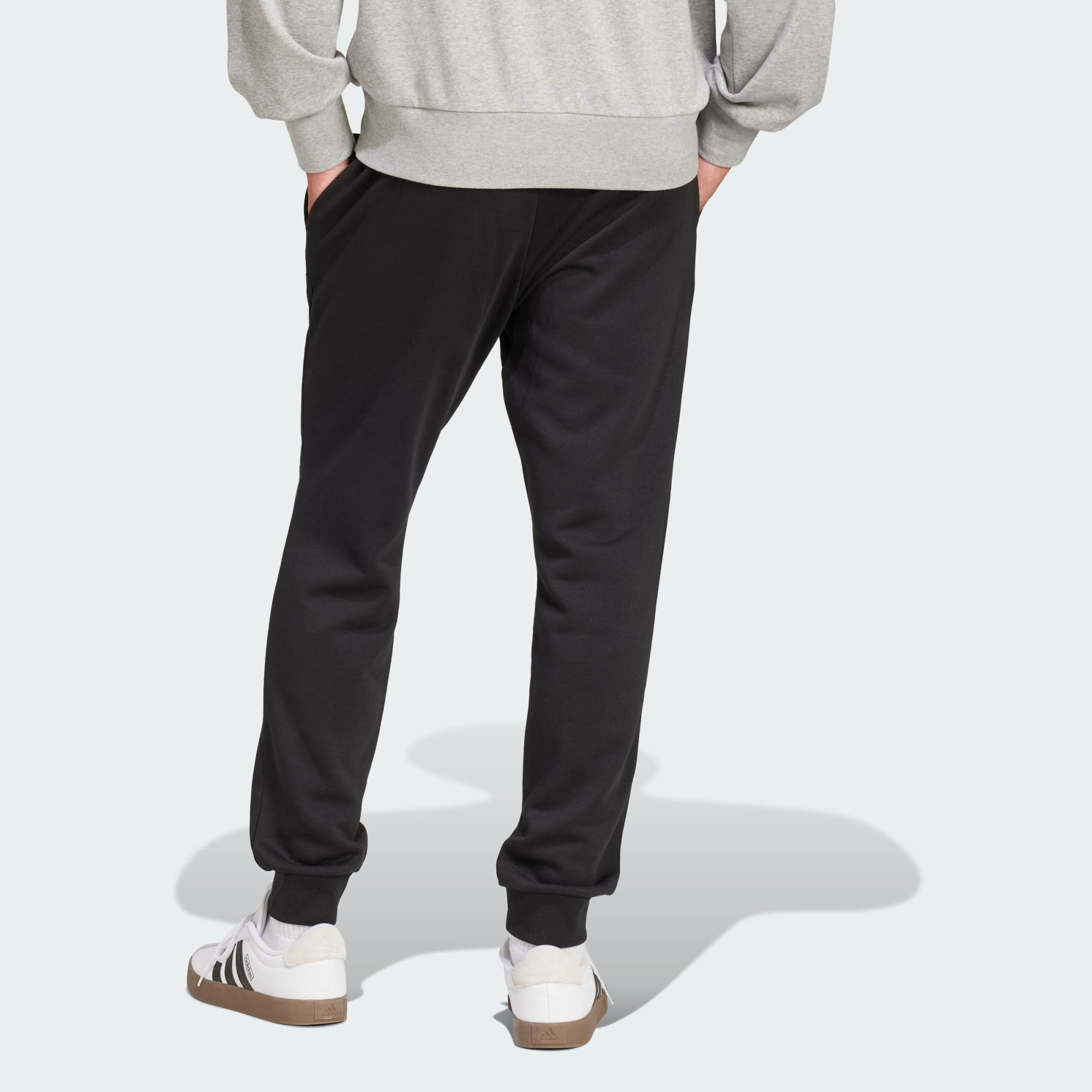 Adidas Men's Essentials FeelCozy Fleece Sweatpants - Black | Comfortable & Warm Casual Pants for Lounge, Workout & Everyday Wear