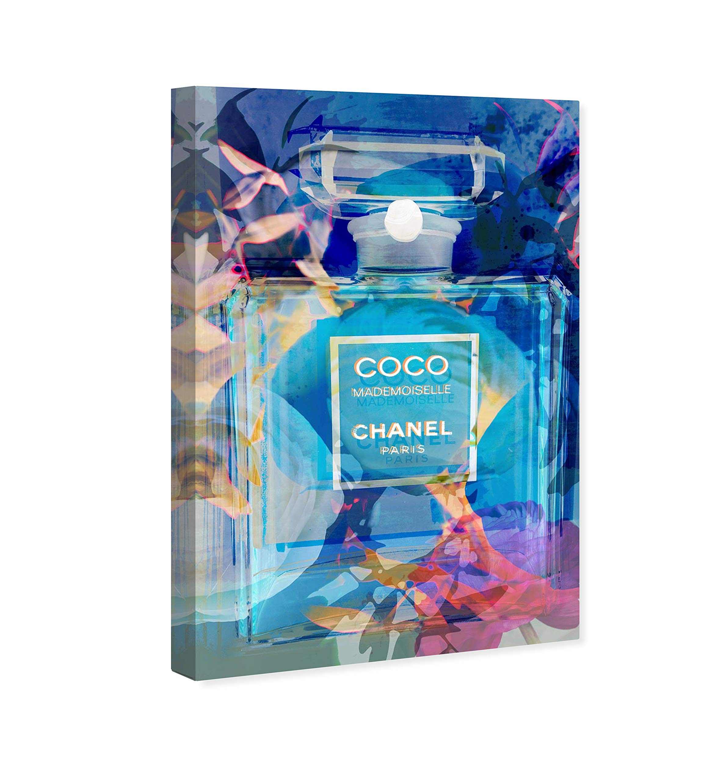 Oliver Gal 'Circe Perfume' Blue Fashion Wall Art Print - Premium Canvas 20