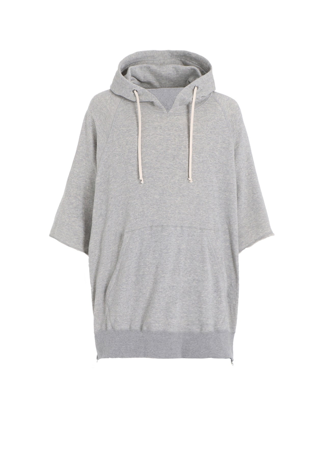 Breathable Cotton Gauze Short Sleeve Hoodie with Side Zippers - Casual Oversized Pullover for Summer, Yoga, and Outdoor Activities