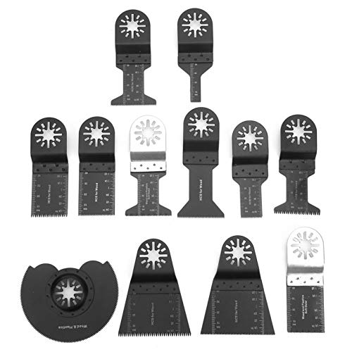 12Pcs Oscillating Saw Blade Set - High Carbon Steel Multi-Tool Blades for Wood, Metal & Plastic Cutting - Durable Replacement Kit for DIY, Construction & Home Renovation Projects
