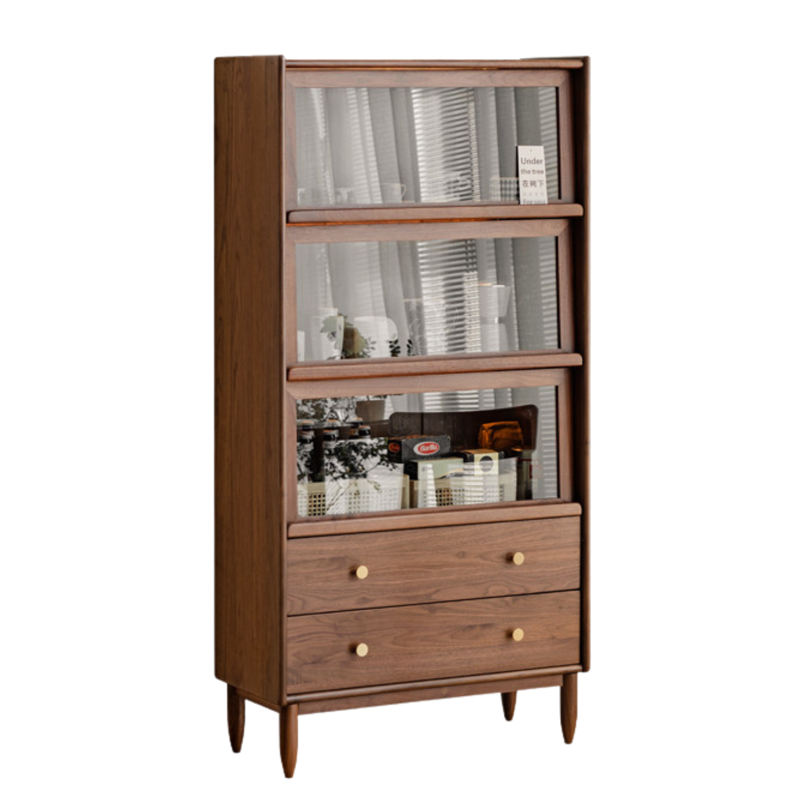 31.4х13.7х62.5 inch / 80х35х159.5 cm / Rich Dark Walnut color / side cabinet
