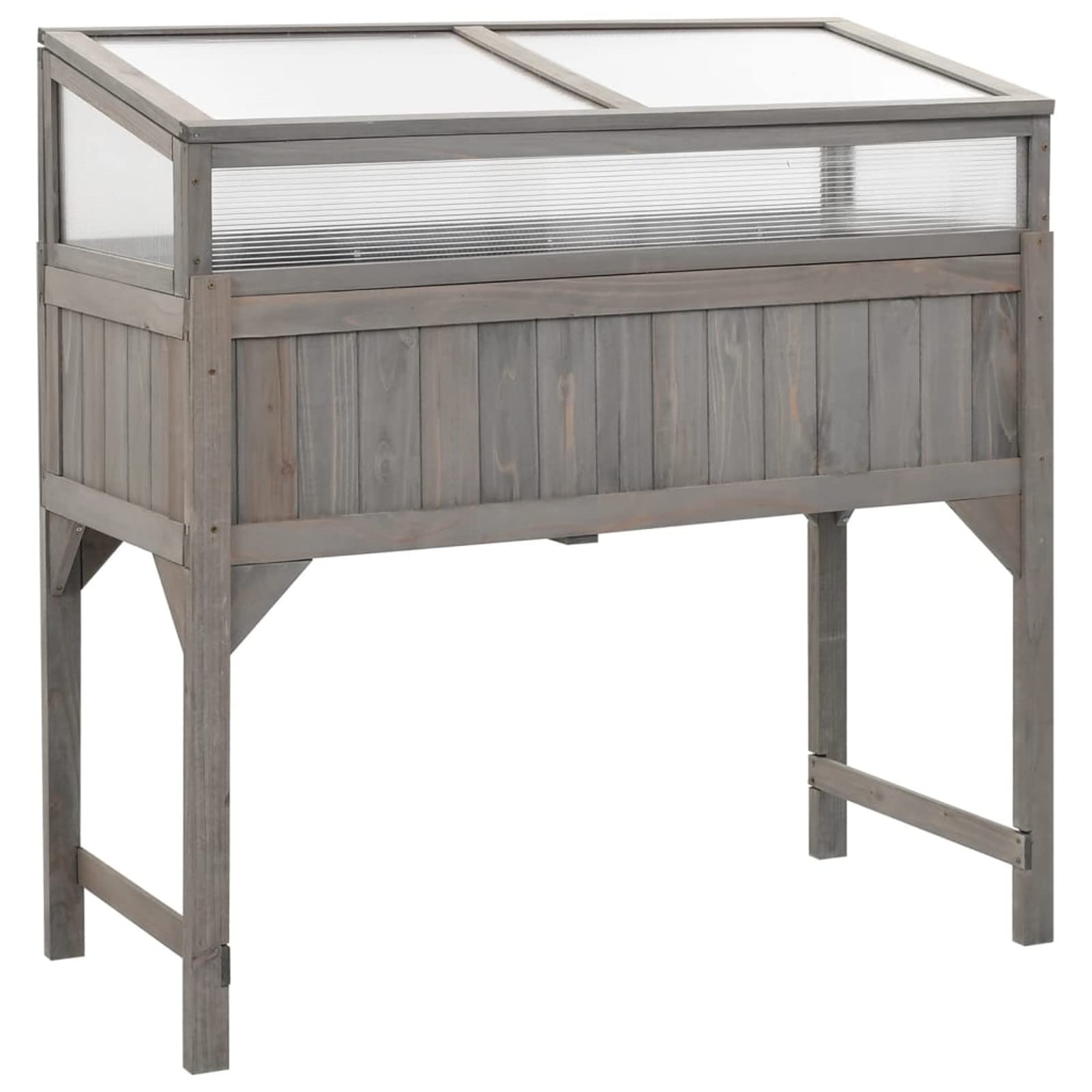 Galvanized Raised Garden Bed Planter with Greenhouse Cover 43.3