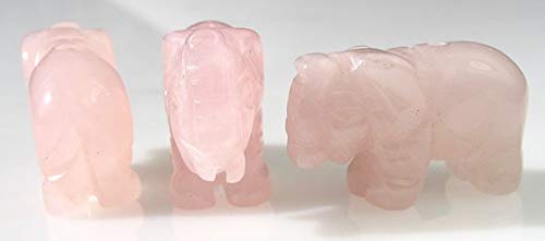 2 Hand Carved Rose Quartz Elephant Beads - Natural Gemstone Beads for DIY Jewelry Making, Necklace & Bracelet Crafting - Perfect for Boho Style & Spiritual Healing Jewelry