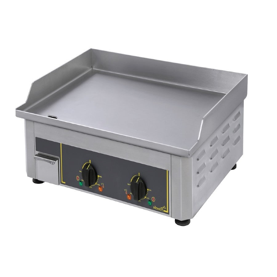 Equipex PSI 600/1 Electric Countertop Griddle - 23 Inch Commercial Flat Top Grill for Restaurants, Diners & Food Trucks - Perfect for Pancakes, Burgers & Breakfast Cooking