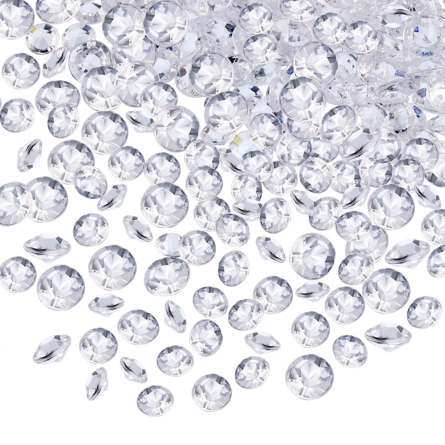 10000 Clear Acrylic Diamond Rhinestones - 4.5mm & 6mm Wedding Table Scatter Confetti for Centerpieces, Bridal Shower Decor, Vase Filler - Perfect for Wedding Decorations, Party Table Decor, DIY Crafts and Event Styling
