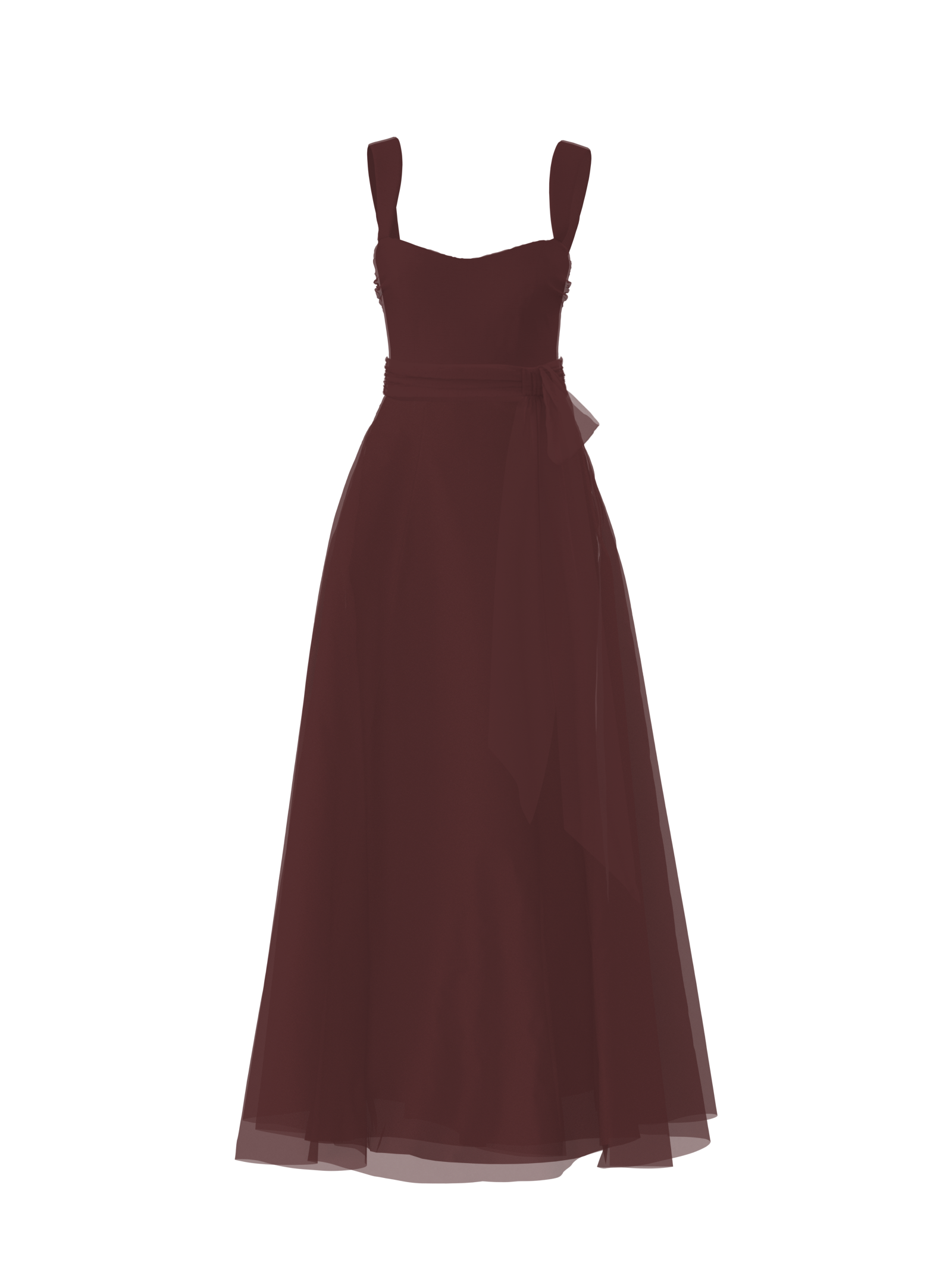 Alexis Bodice with Cerisa Skirt and Sash Belt - Elegant Ruby Red Women's Fashion Set for Parties, Weddings & Special Occasions