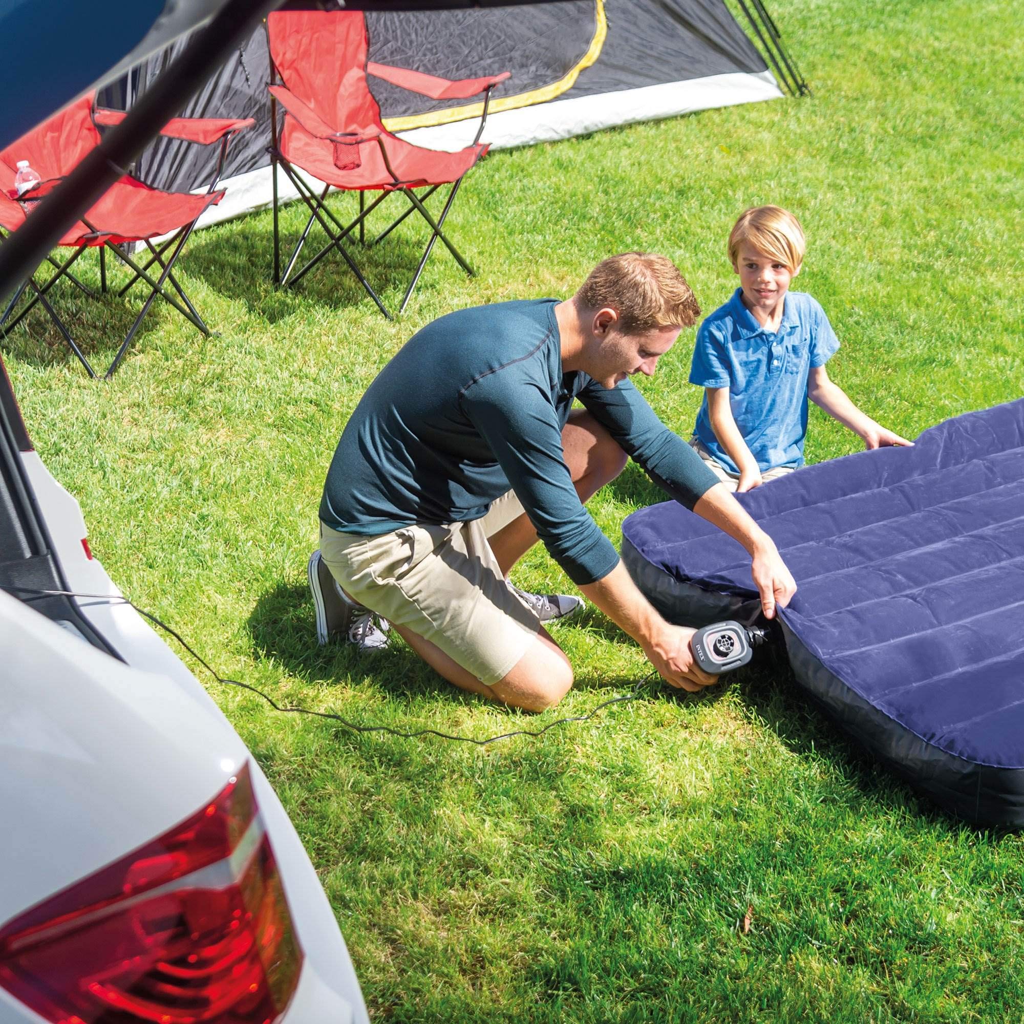 Intex Quick-Fill DC Electric Air Pump - High Power 21.2 CFM Airflow for Inflatable Pools, Air Mattresses & Water Toys | Fast Inflation for Camping, Beach & Backyard Use