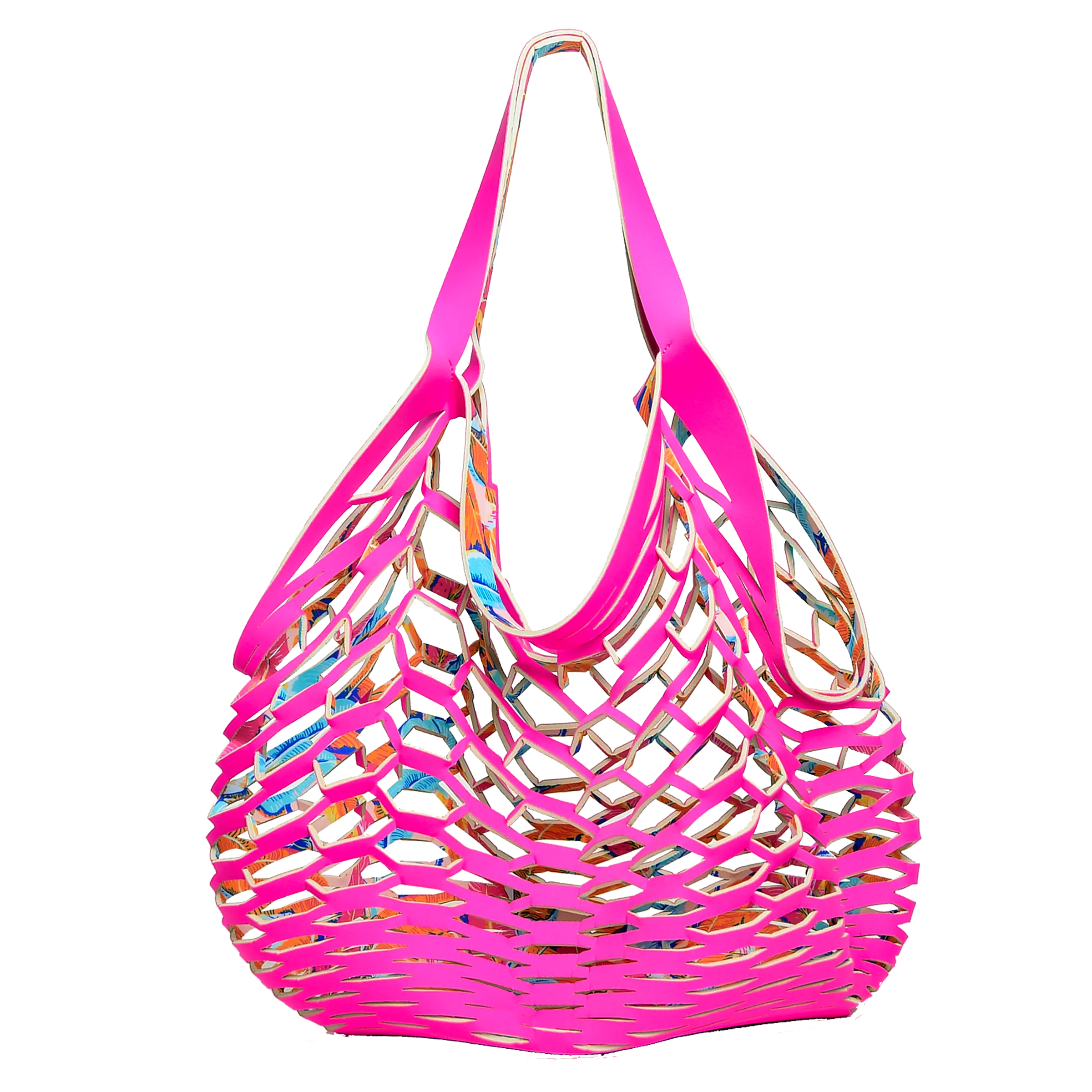 Stylish Hot Pink & Tropical Banana Palm Fisherman's Tote Bag - Perfect for Beach Trips, Shopping, and Summer Outings