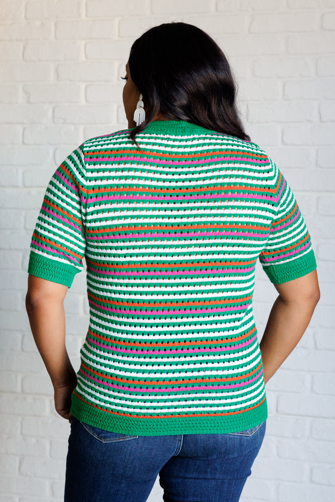 Stylish Striped Knit Top for Women - Trendy Casual & Layering Essential - Perfect for Dates, Work, and Weekend Outfits
