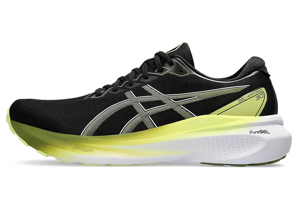 ASICS Men's GEL-KAYANO 30 Running Shoes Wide Width - Black/Glow Yellow - Stability & Cushion for Long-Distance Running, Jogging, and Gym Workouts