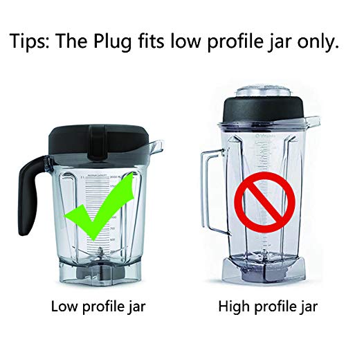 Vitamix 64oz Low Profile Container Lid Plug Replacement - Compatible with Pro750 & Pro300 Blenders - Blender Accessory Part for Smoothies, Soups & Nut Butters