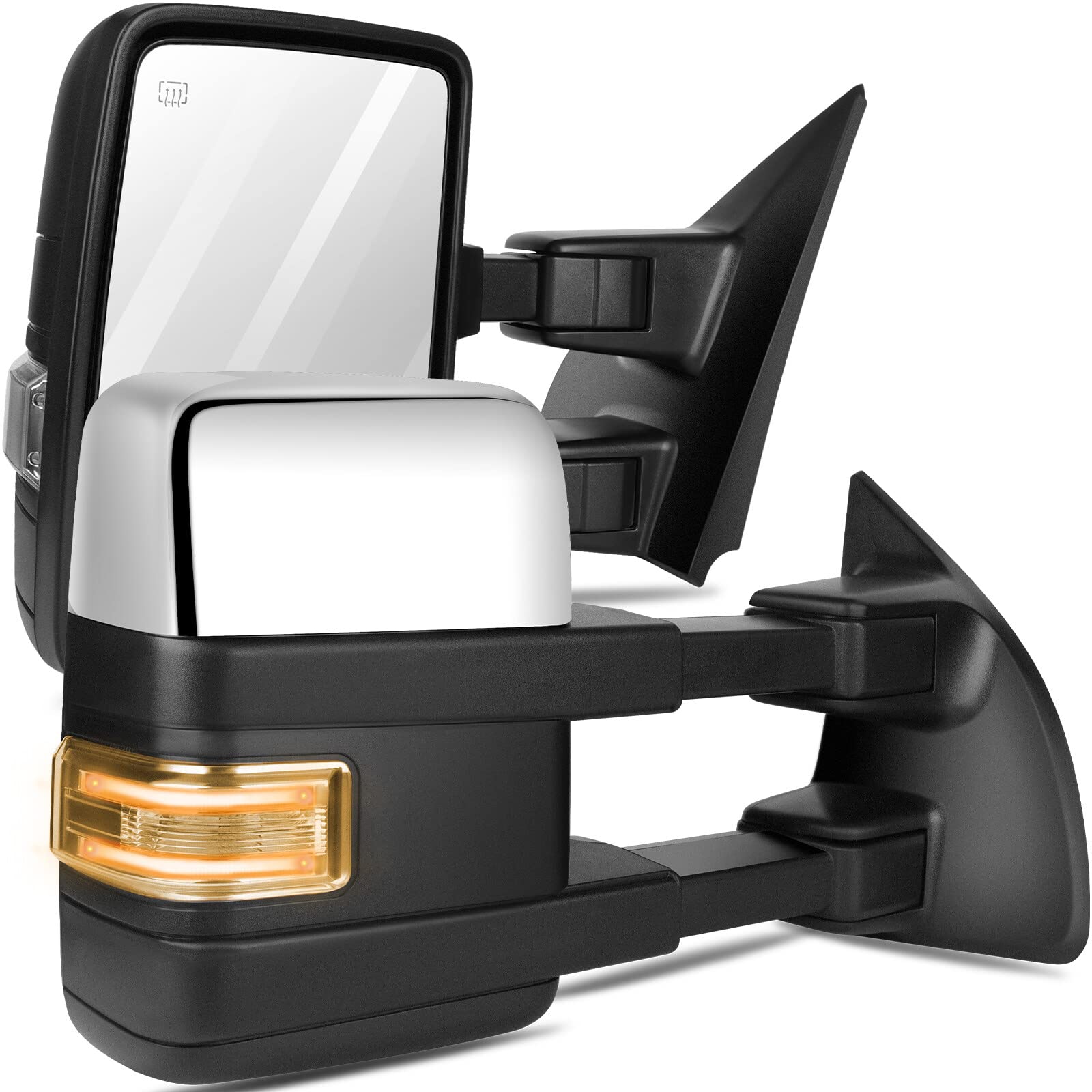 ECCPP Power Heated Towing Mirrors with Puddle Lights for Ford F-150 (2004-2014) | ADP06518701S | Enhanced Visibility & Safety for Towing, Parking & Night Driving