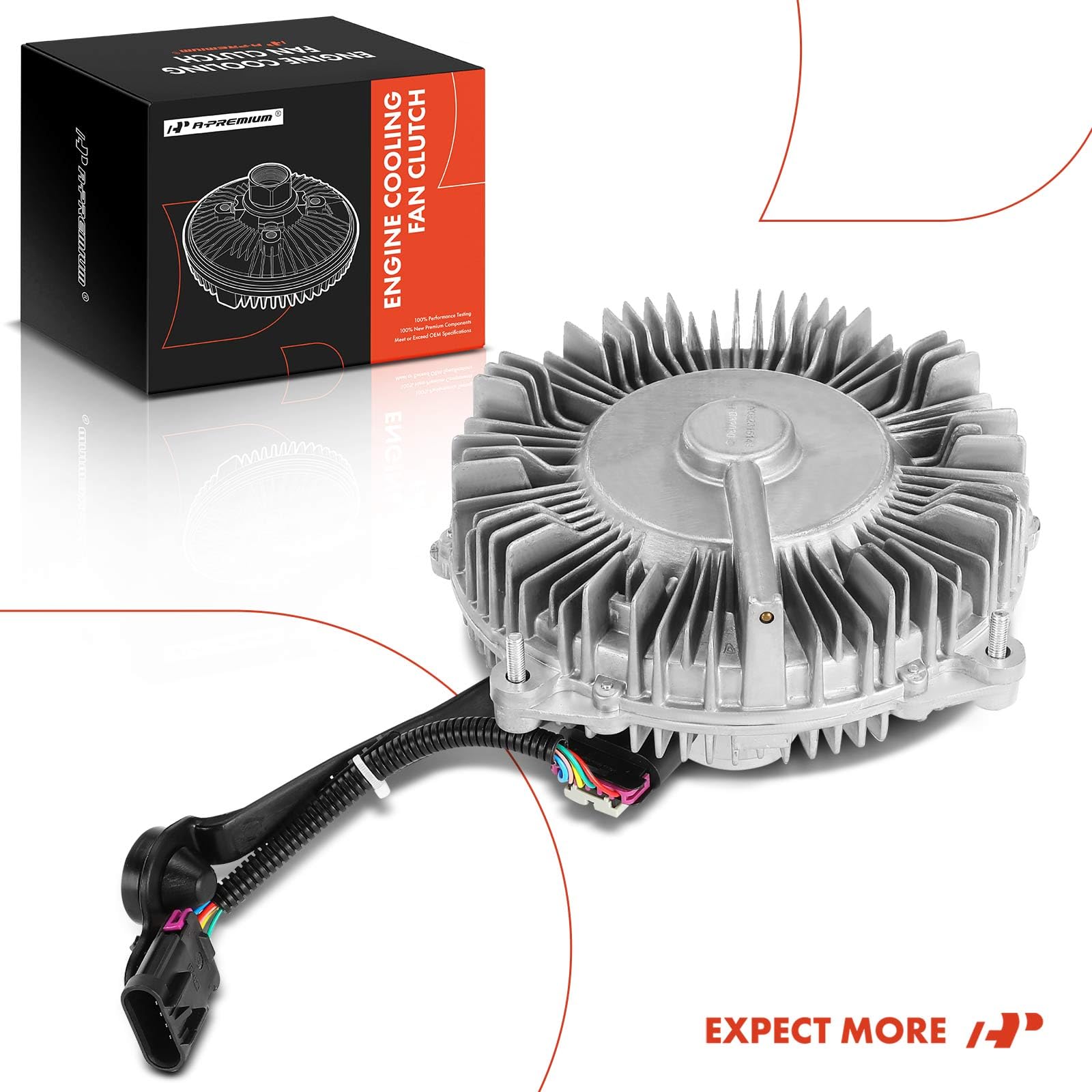 Premium Electronic Radiator Cooling Fan Clutch for 2015-2016 Chevrolet Silverado 2500 HD/3500 HD & GMC Sierra 2500 HD/3500 HD, 6.6L V8, Replaces OEM# 23134137 - Heavy-Duty Cooling Solution for Towing & Off-Road Adventures