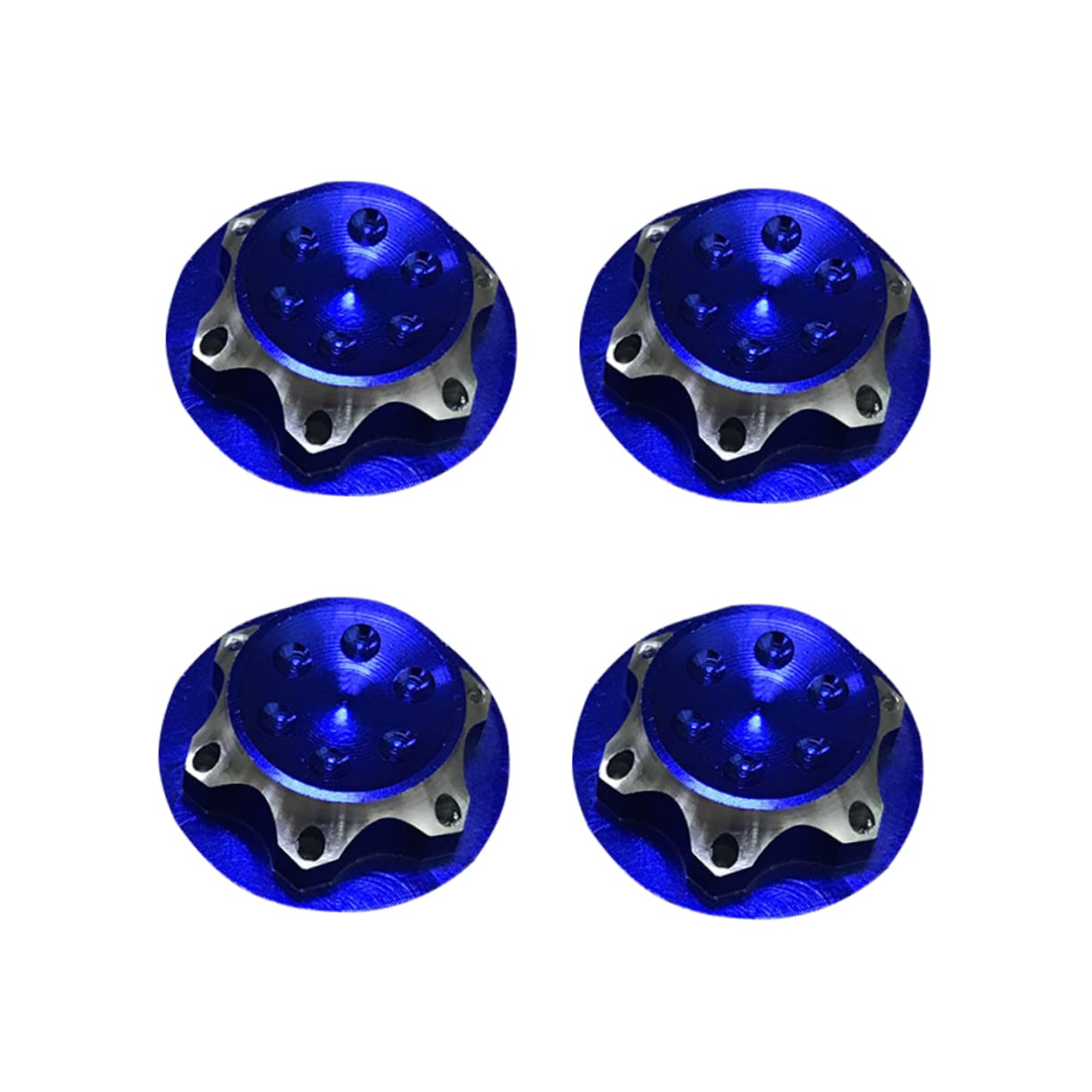 VICASKY 8-Piece Aluminum Alloy Wheel Hub Set for RC Crawler Cars - Durable RC Car Wheel Rims & Hub Covers for Off-Road Adventure, Rock Crawling & Trail Driving