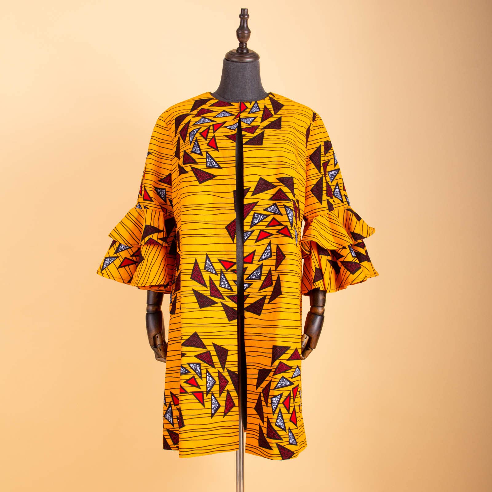 African Print Women's Long Coat Jacket - Ankara Wax Dashiki Tops for Casual Wear, Parties & Special Occasions