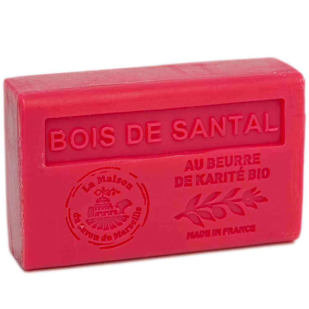 Premium French Soap Set - 3 x 125g Bars (Sandalwood, Shea Butter) by La Maison du Savon de Marseille - Luxury Bath & Body Care for Spa, Gift & Home Use