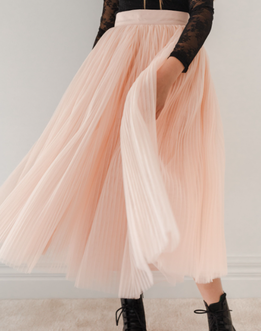 Gold Label Pleated Tulle Full Skirt for Girls (Ages 12-18 Years) - Perfect for Birthday Parties, Dances & Special Occasions