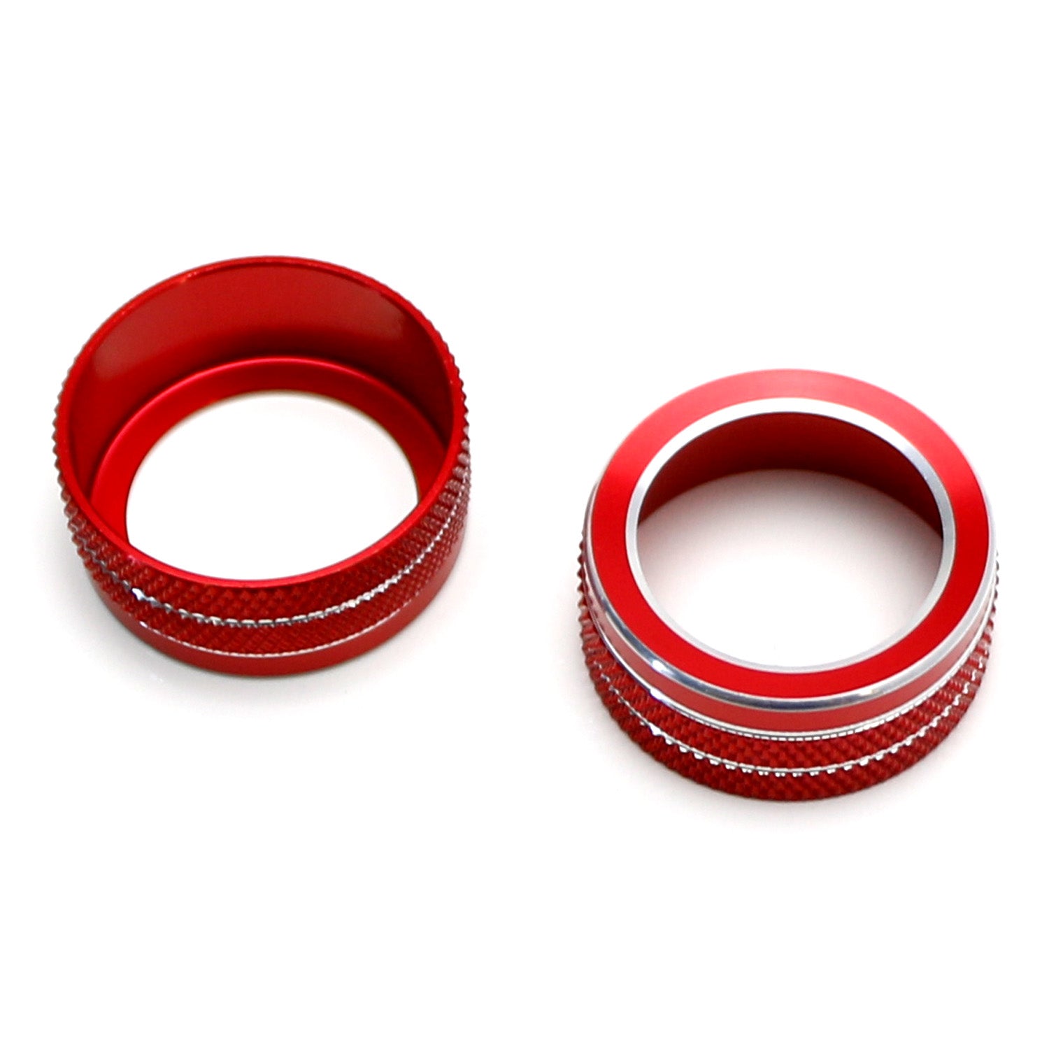 2PCS Red AC Climate Control Switch Knob Ring Covers for 2019+ Toyota Corolla Hatchback - Upgrade Interior & Protect Buttons (Perfect for Daily Driving & Car Enthusiasts)
