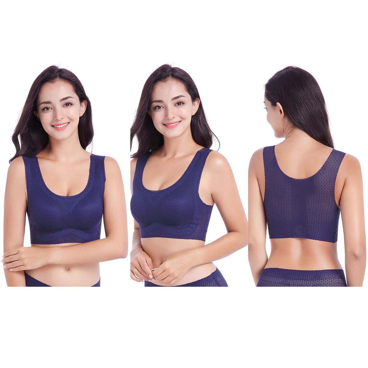 FEOYA Women's Sleep Bra Plus Size - Wireless Stretch Bralette for Sports & Comfort - Perfect for Yoga, Lounge & Nightwear