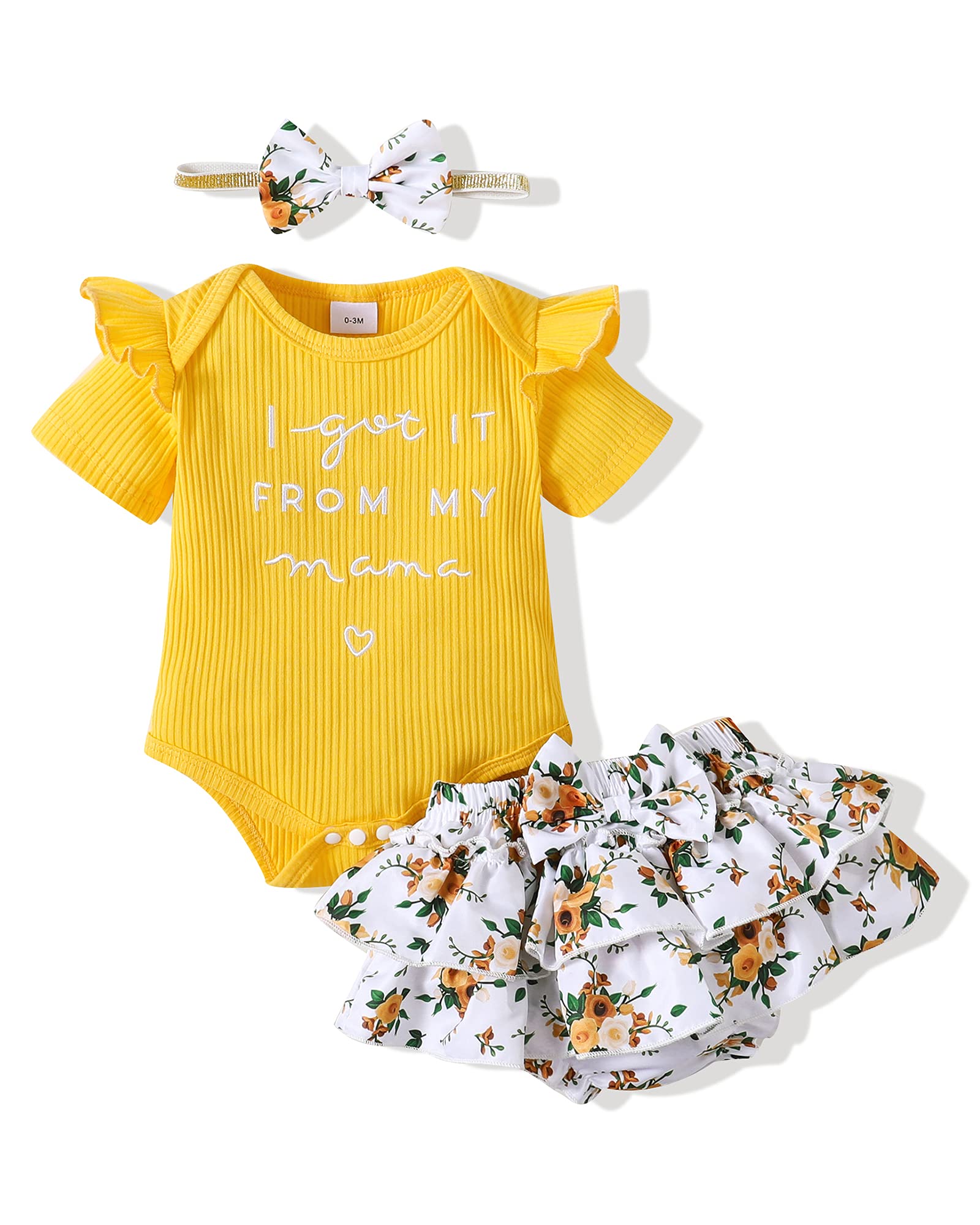 Adorable Floral Baby Girl Romper & Shorts Set - Newborn Summer Outfits for Infant Girls | Perfect for Photoshoots, Playdates & Outdoor Adventures