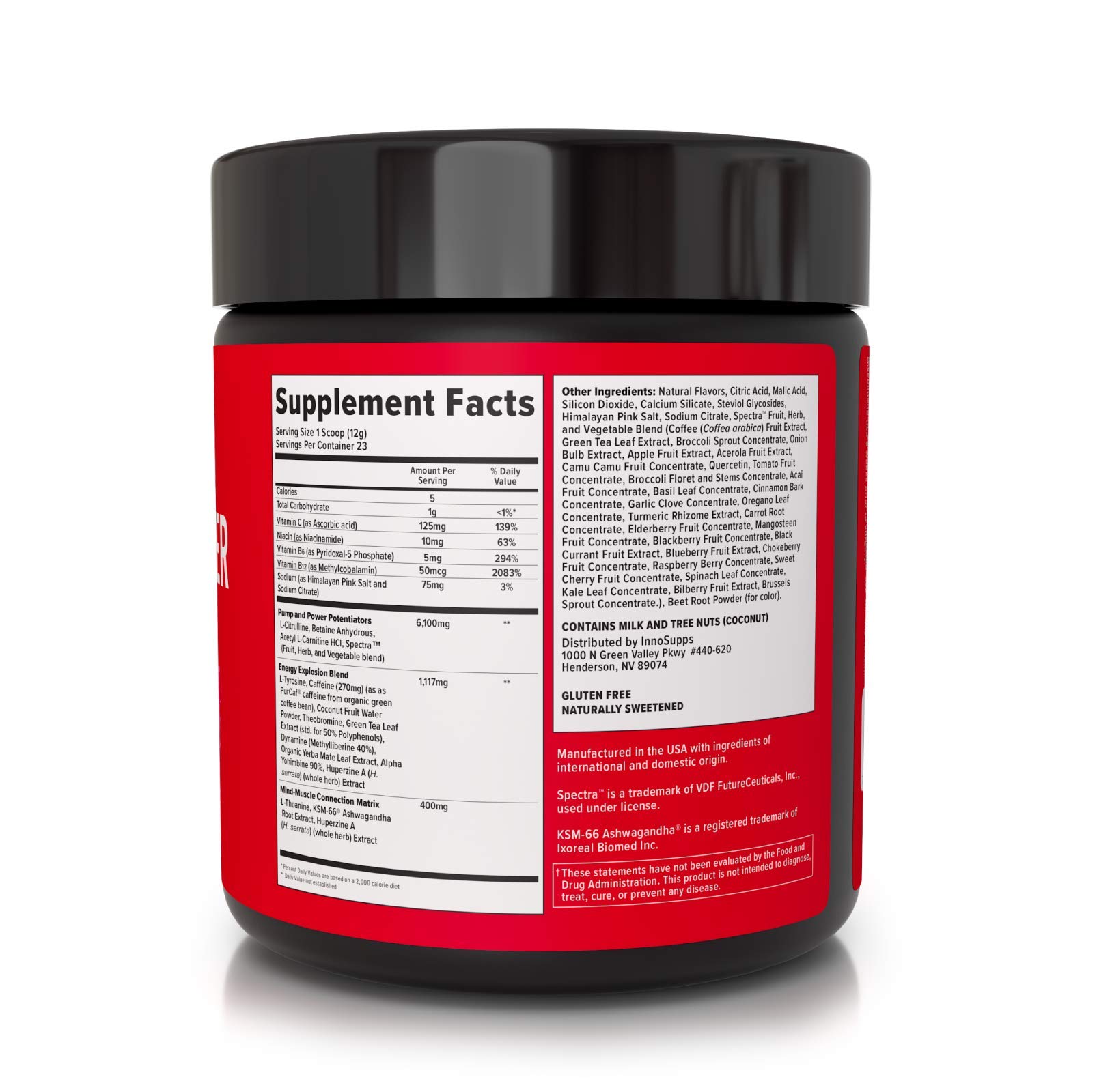 InnoSupps Storm Maker Pre Workout Powder - Long Lasting Energy Boost with Organic Caffeine, Green Tea Extract & L-Citruline - No Artificial Sweeteners - Pink Lemon Rush Flavor - Ideal for Gym, Fitness & Bodybuilding Workouts