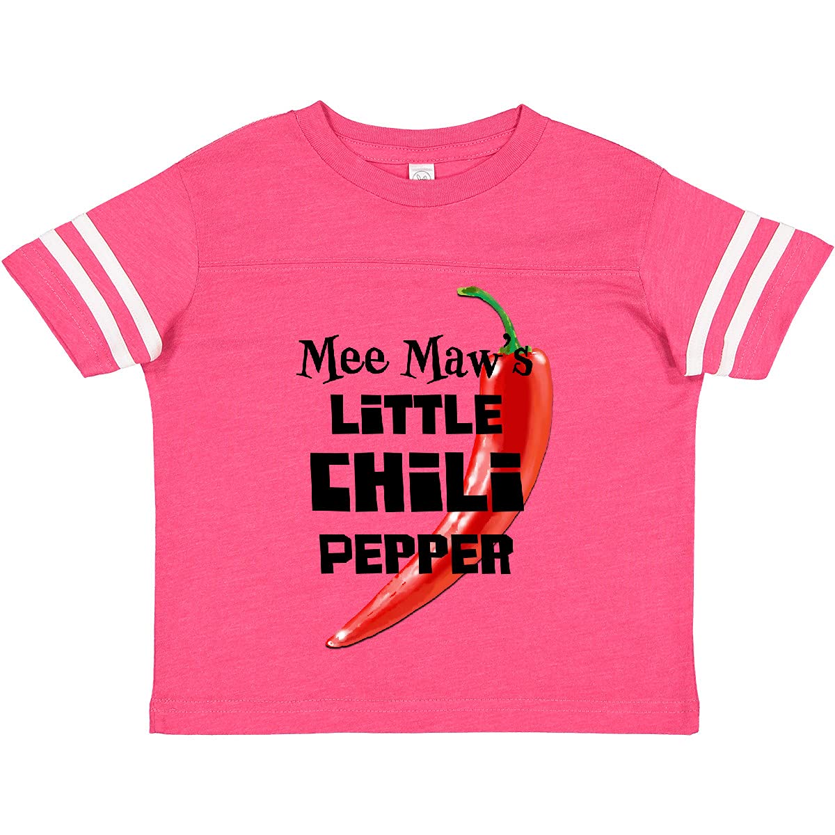 Inktastic Mee Maw's Little Chili Pepper Toddler T-Shirt - Cute Red Chili Print Cotton Tee for Boys & Girls - Perfect for Family Outings, Playdates & Holiday Photos