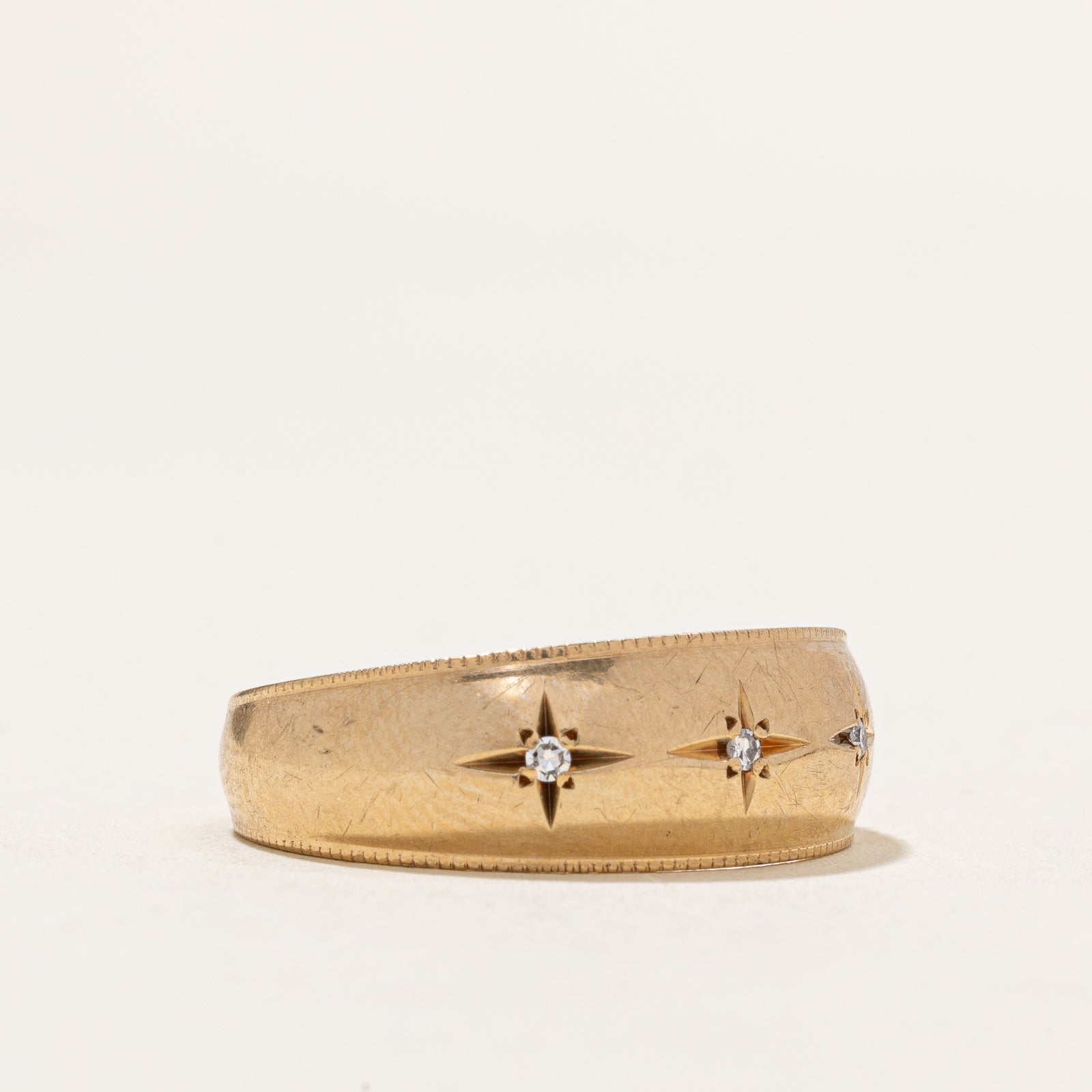 0.03ctw Three Stone Star Diamond Ring for Women - Size 10.75 | Elegant Wedding Band, Anniversary Gift & Everyday Jewelry