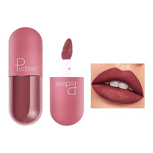 18 Colors Mini Capsule Lip Glaze - Velvet Matte Lipstick, Non-Stick Cup, Waterproof & Long Lasting Lip Gloss (Color Changing) - Perfect for Daily Wear, Parties & Special Occasions