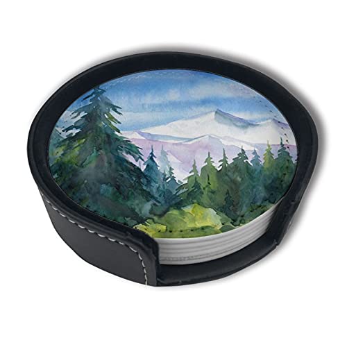 Mountain Forest Watercolor