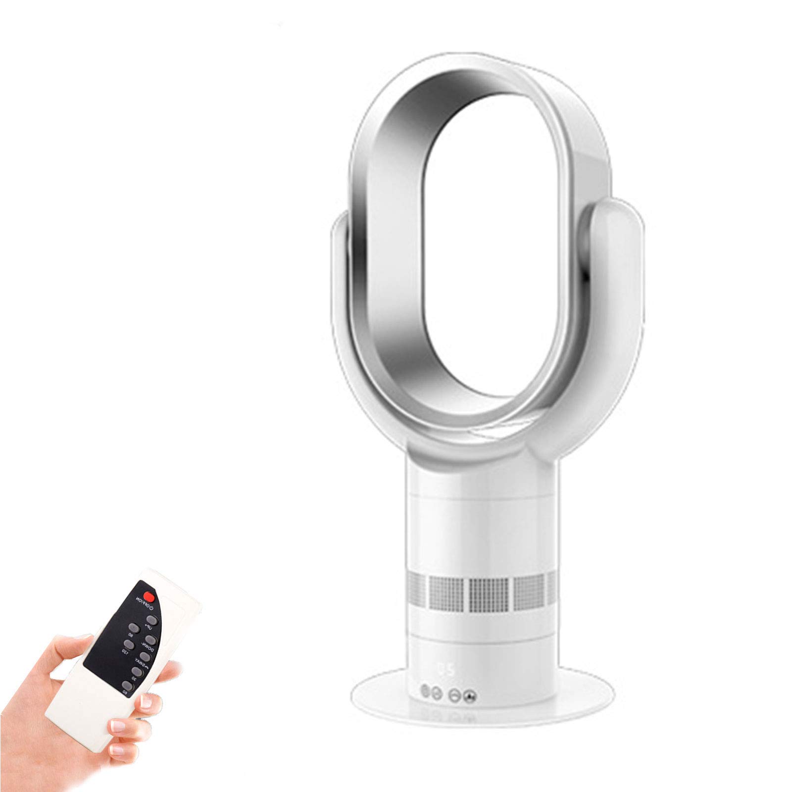 ZLZNX 26 Inch Bladeless Tower Fan with Heater - 3-in-1 Air Circulator, 10 Speed Settings & 9H Timer, Remote Control for Home, Office, Bedroom - Quiet Cooling & Heating Solution for Year-Round Comfort