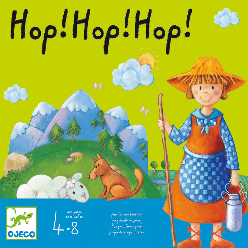 Hop Hop Hop! Kids Cooperative Board Game by Djeco - Fun Family Game Night Activity for Toddlers & Preschoolers