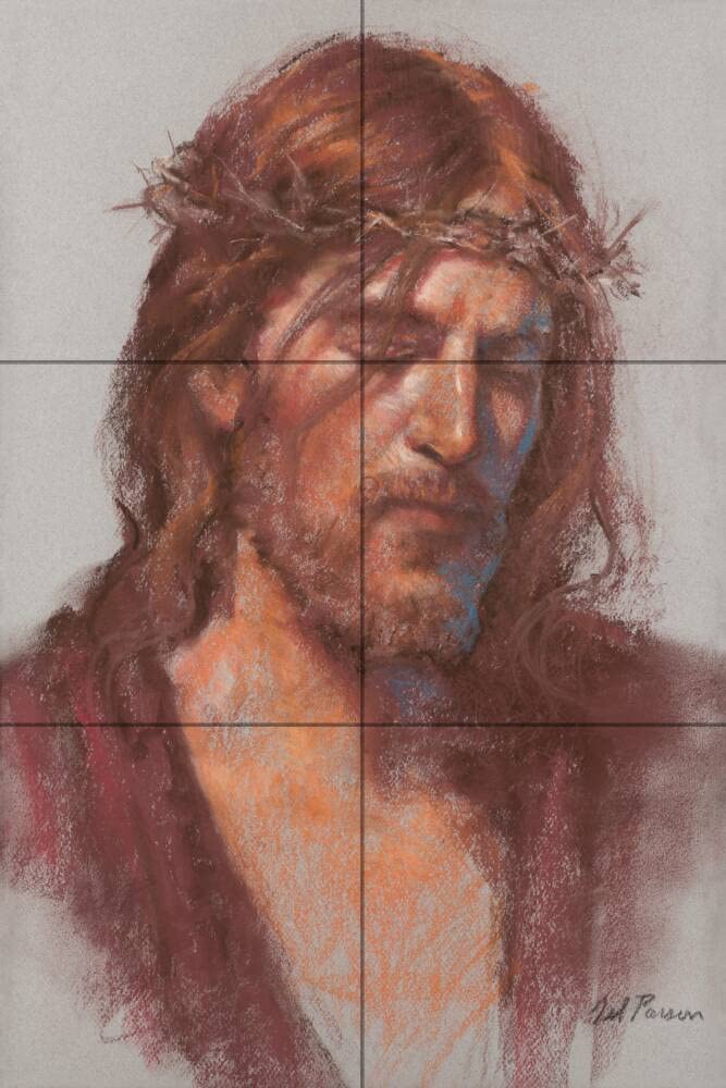 Tile Mural Kitchen Backsplash - Greater Love by Del Parson - Beautiful Religious Wall Art for Home Decor, Perfect for Kitchens, Bathrooms & Living Spaces
