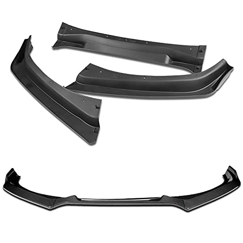 Carbon Fiber Front Bumper Lip Splitter Kit - 3PCS JDM Style for 2017-2020 Toyota 86/Scion FR-S/Subaru BRZ | Aggressive Styling & Enhanced Aerodynamics | Perfect for Car Shows, Track Days & Street Performance