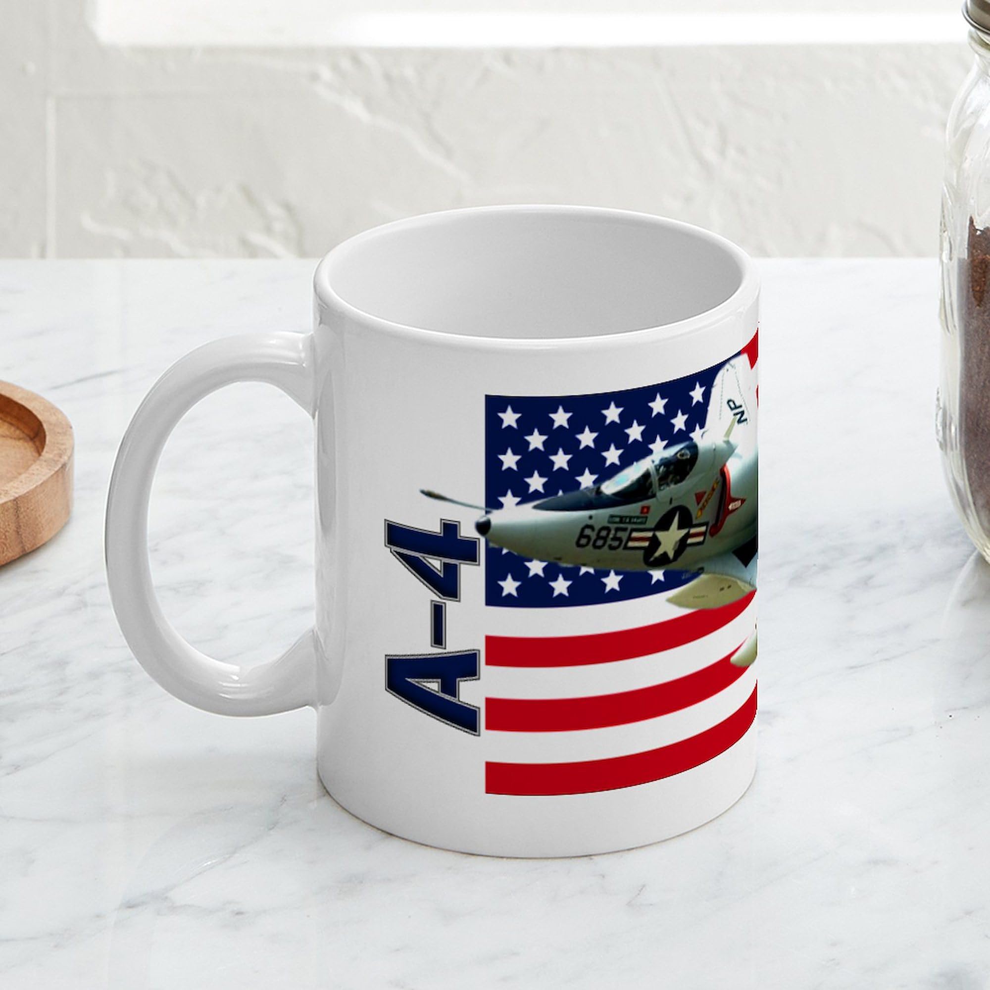 A 4 Skyhawk 11 oz (325 ml) Ceramic Coffee Mug - Perfect for Aviation Enthusiasts, Military Gifts & Office Use