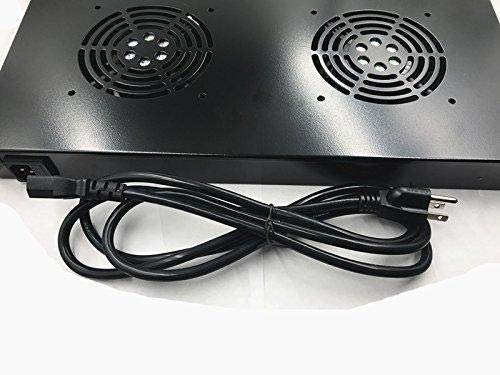 1U Rack Mount Server Cooling System with 4 High-Speed Fans | Digital Temperature Control for Data Centers & Server Rooms | Perfect for Network Equipment Racks and IT Infrastructure Cooling