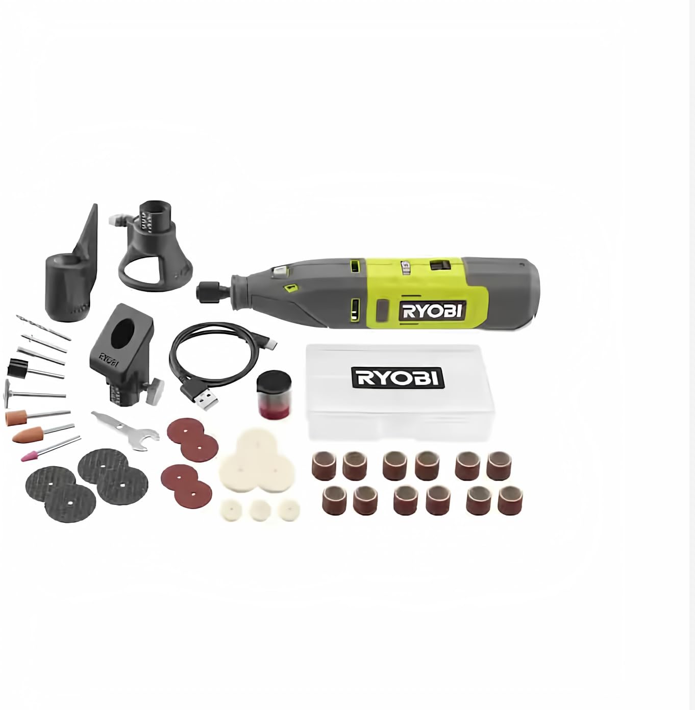 RYOBI 12V Cordless Rotary Tool Kit with 30 Accessories - Variable Speed for DIY, Woodworking, Metal Engraving & Craft Projects | Perfect for Home Repair, Jewelry Making & Hobbyists