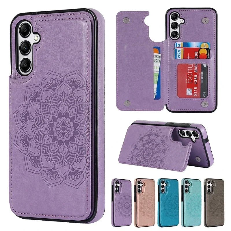 Samsung Galaxy S25 Ultra Wallet Case - Premium Flip Leather Cover with Card Slots & Kickstand - Perfect for Business, Travel & Everyday Use
