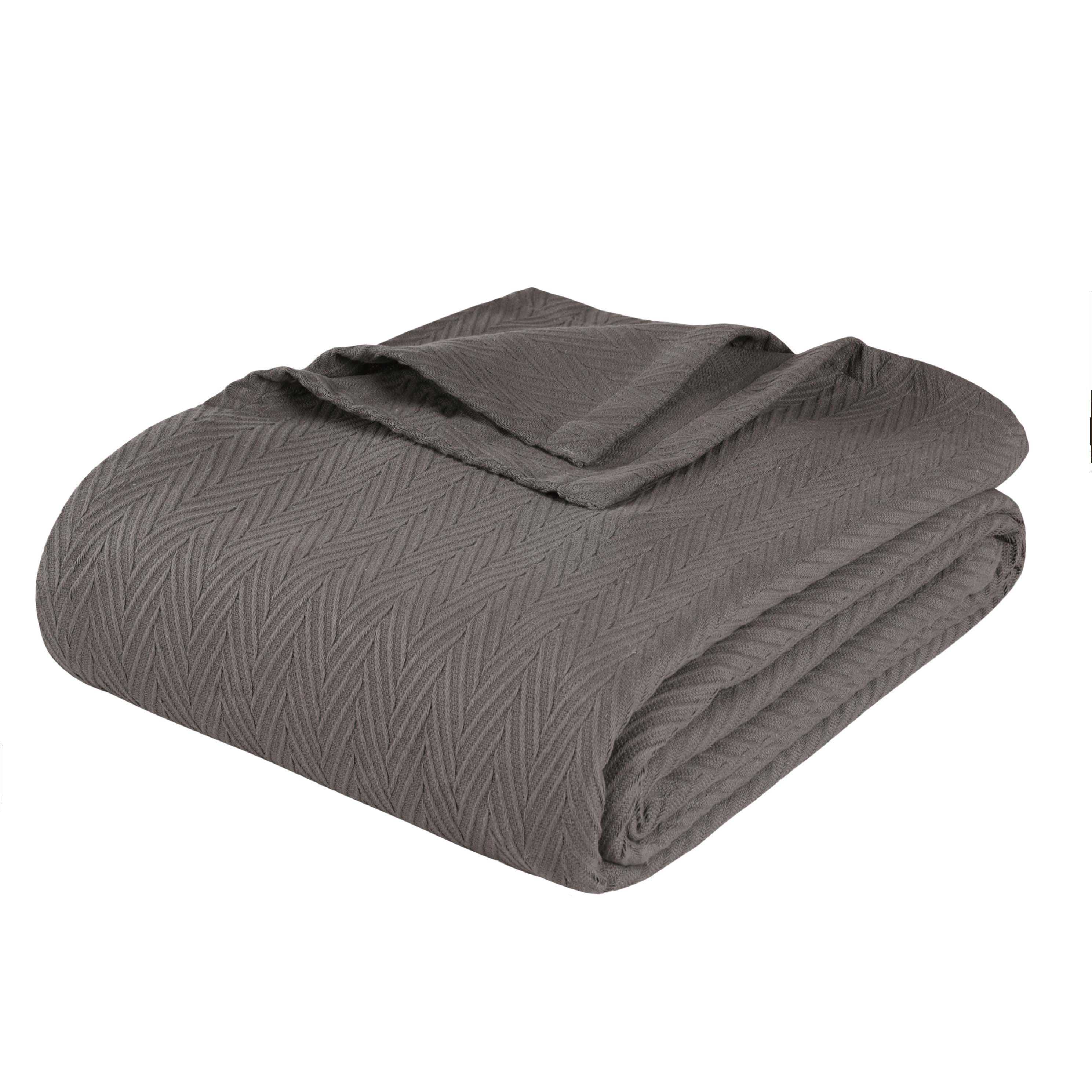 Soft All-Season Chevron Cotton Bed Blanket & Sofa Throw - Cozy Home Decor for Living Room, Bedroom, and Travel