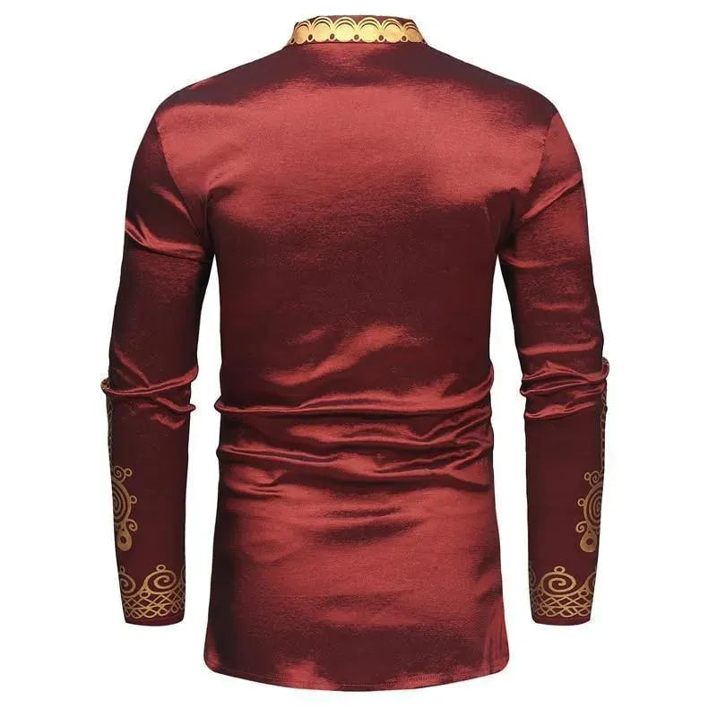 Stylish African Print Men's Shirt - Traditional Dashiki Tops for Casual Wear & Cultural Events - Perfect for Parties, Weddings & Summer Outfits