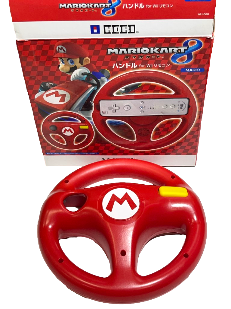 Preowned HORI Mario Kart Racing Wheel for Nintendo Wii U - Authentic Mario Steering Wheel Controller - Perfect for Mario Kart 8 & Racing Games - Great Gift for Gamers
