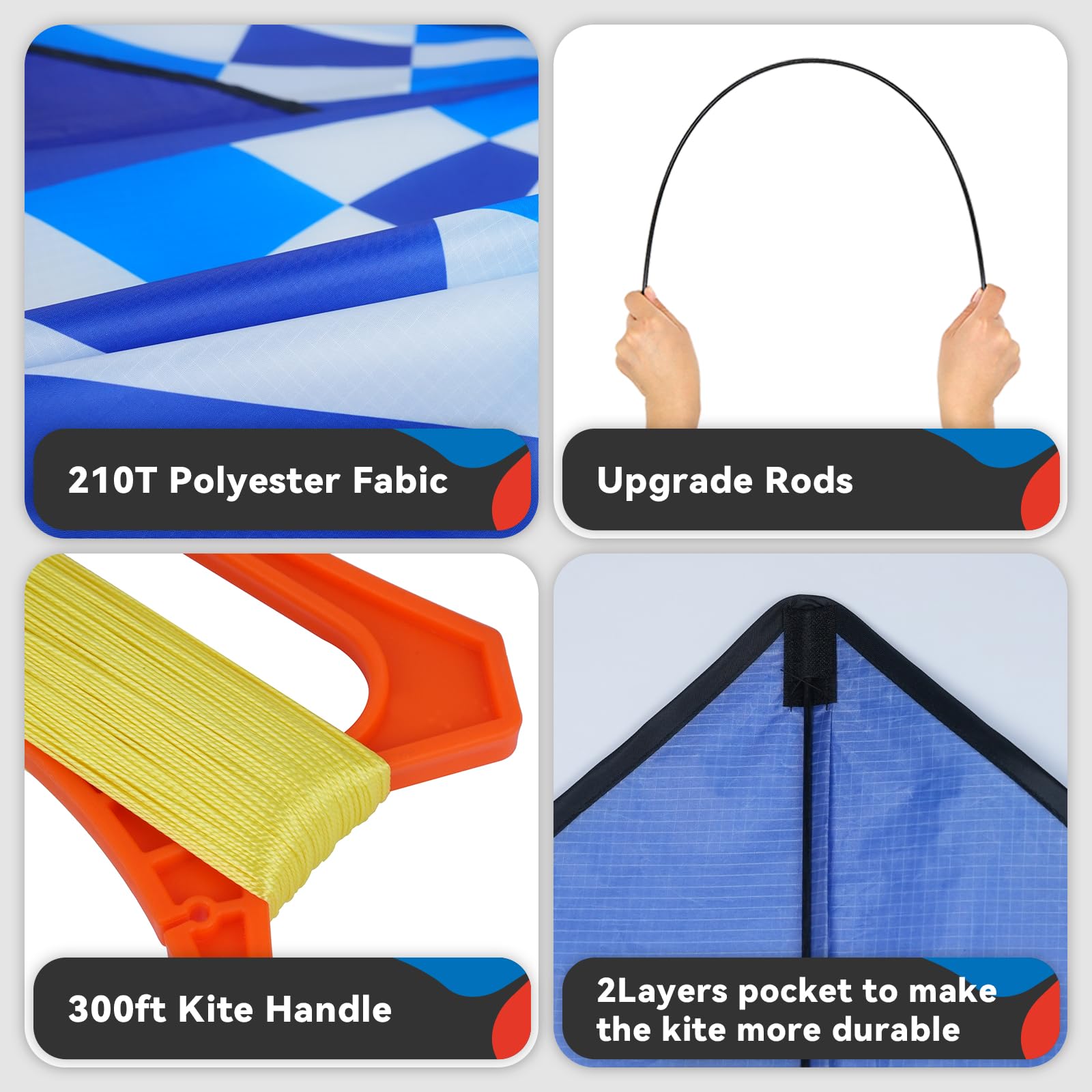 Vibrant Rainbow Kite for Adults & Kids - Easy to Fly Outdoor Kite for Ages 8-12 - Perfect for Beach, Park, and Backyard Fun - Durable Kite for Family Sports & Outdoor Activities