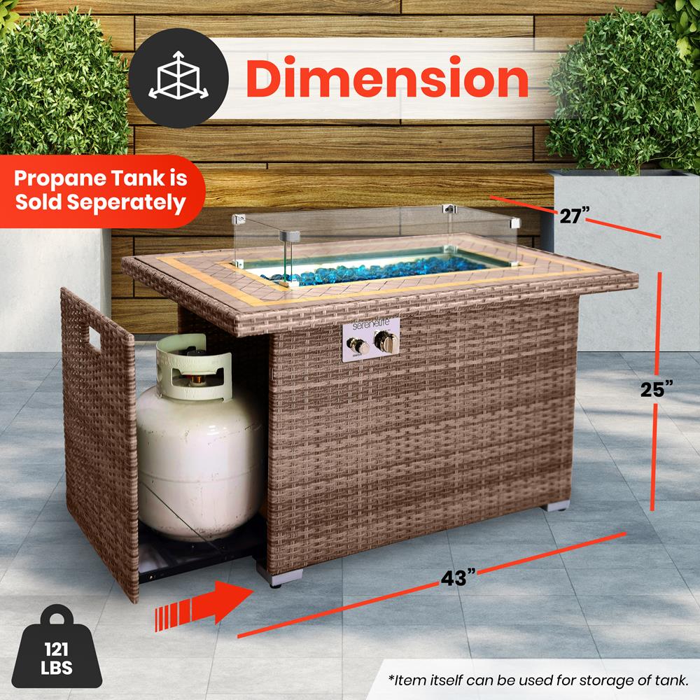 Outdoor Propane Gas Fire Pit for Patio, Backyard & Camping - Portable & Durable Steel Fire Pit with Lava Rocks - Perfect for Gatherings, Heating & Ambiance