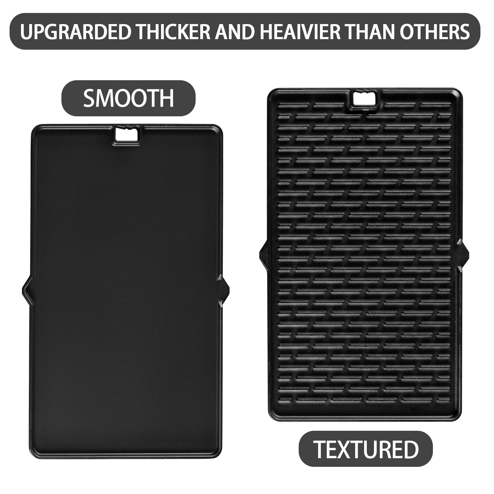 Weber Summit Series Reversible Cast Iron Grill Griddle Replacement Parts - Compatible with Summit E-470, S-470, E-670, S-670, S-660, S-420, S-460, E-420, S-450, S-620, Summit Gold A, B, D, A6, B6, C4, D4, D6 - 1 Pack - Perfect for Outdoor BBQ, Camping & Backyard Cooking