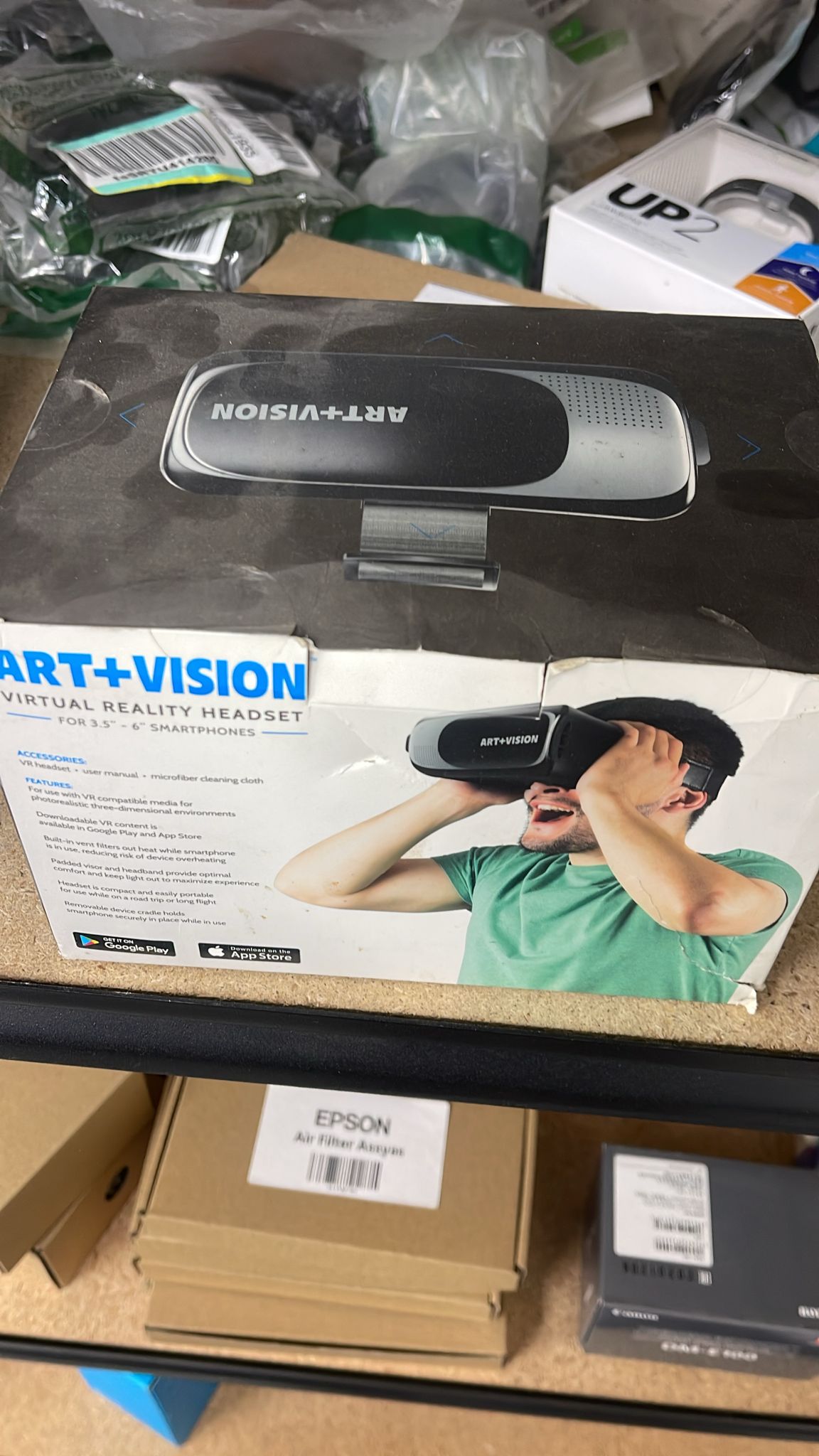 ART + VISION Virtual Reality Headset for 3.5-6 Inch Smartphones - Immersive VR Gaming & Movie Watching Experience