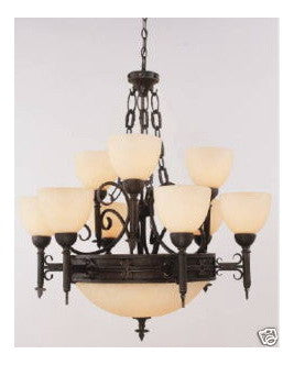 Trans Globe Lighting 3769 BK 9+4 Chandelier - Black Finish Modern Ceiling Light Fixture for Dining Room, Bedroom & Living Room Decor
