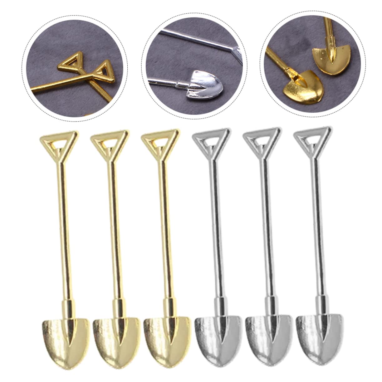 TOYANDONA 12-Piece Mini Shovel Set - Small Garden Tools, Miniature Doll Accessories & Repair Tools - Perfect for Dollhouse Decor, DIY Crafts, and Miniature Gardening Projects