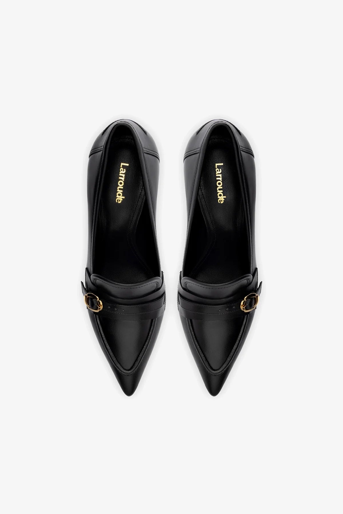 Susan Black Leather Pump Shoes - Elegant Women's Heels for Work, Party & Special Occasions