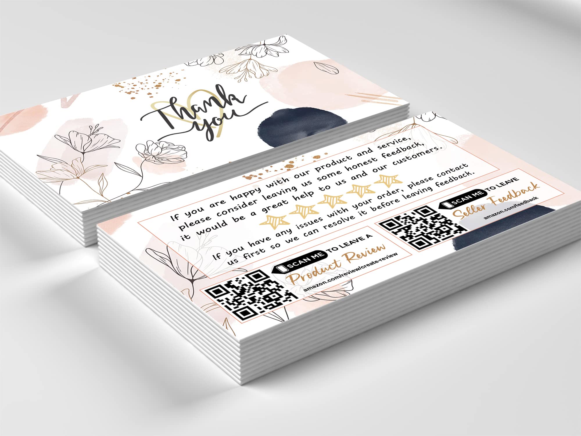 Amazon Thank You Cards with Feedback Request & QR Code - 2
