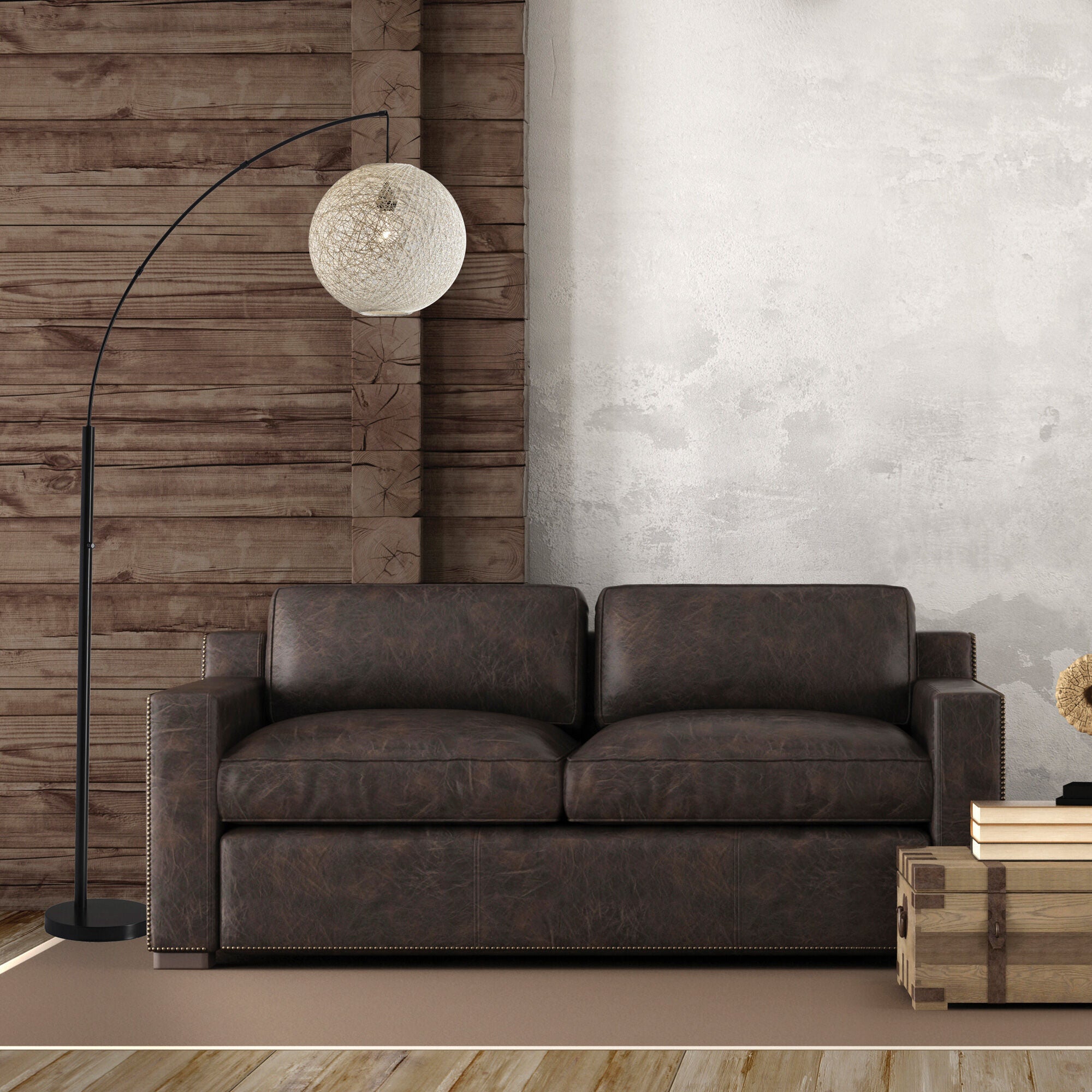 Modern Havana Arc Lamp - Adjustable Floor Lamp for Living Room, Bedroom & Office - Stylish Reading Light with LED Bulb - Perfect for Cozy Corners & Workspaces